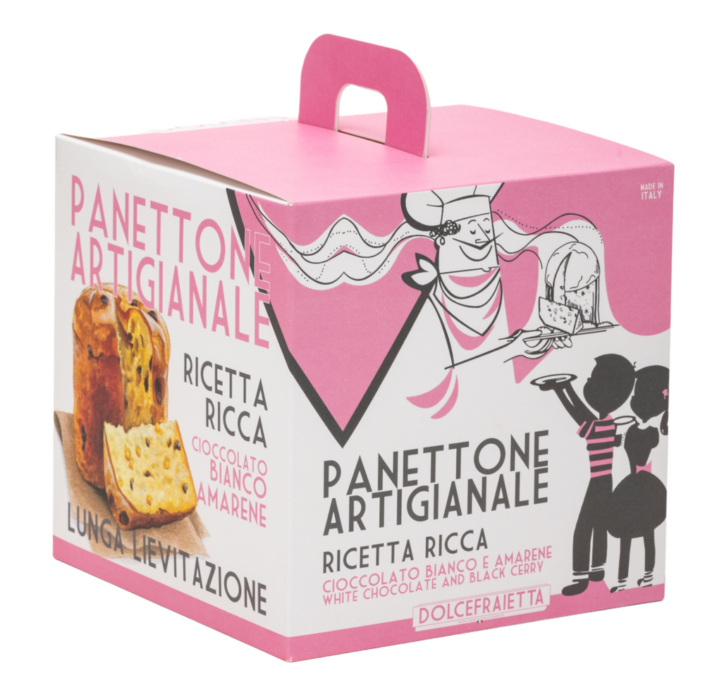 Panettone weisse Schokolade und Kirschen