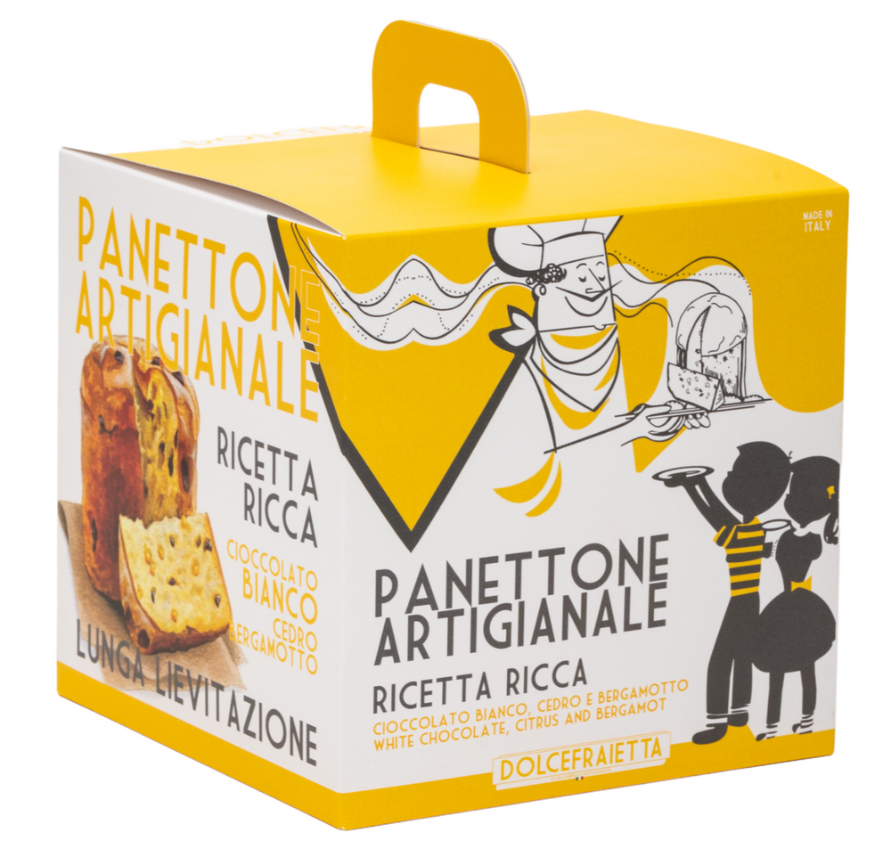 Panettone Zitronatzitrone, Bergamotte und weisse Schokolade